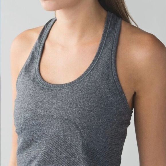 LULULEMON SWIFTLY TOP GREY SIZE 8 - Picture 2 of 6